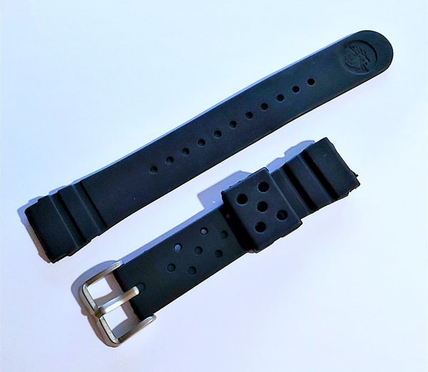 NEW SEIKO BLACK RUBBER STRAP FLAT Z20 BAND 20mm 4205 7S26 0030 0050 SKX013 WATCH