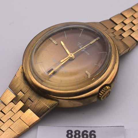 PROJECT TO FIX VALGINE OBLONG CASE AUTO BOTTOM DATE LADIES WATCH 8866