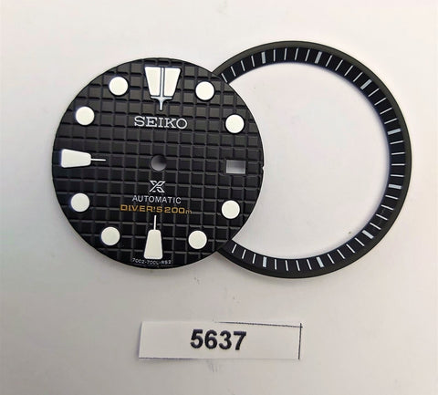 NEW AF SEIKO PROSPEX BLACK WAFFLE DIAL MINUTE TRACK 7002 7000 SUPERLUME BVT05637