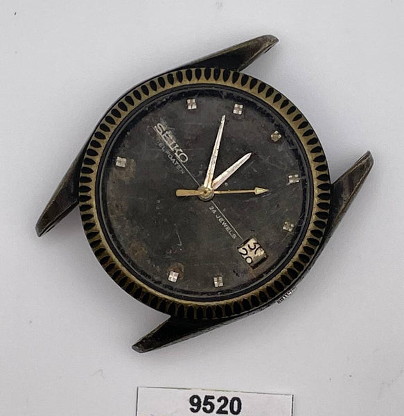 PROJECT TO FIX CITIZEN ANODIZED CASE COIN RIMMED THICK LUGS AUTO DATE WATCH 9520
