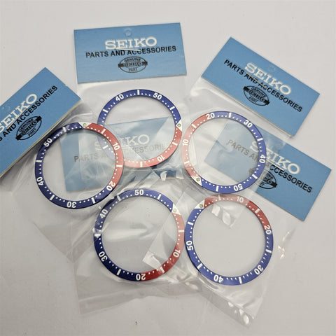 LOT OF 5 SEIKO PEPSI INSERT "10" FONT 6105 6309 6306 7002 7S26 7548 WATCH RESELL