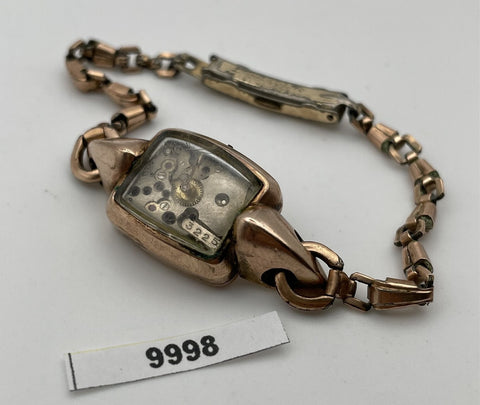 PROJECT TO FIX ART DECO GRUEN 10K ROSE GF LADIES MANUAL WATCH BVT09998