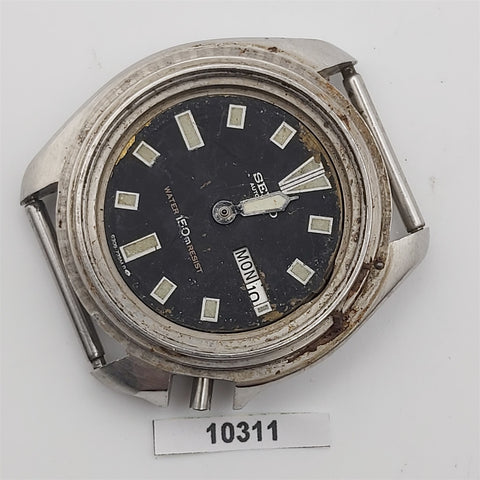 PROJECT TO FIX SEIKO 6309 7290 SS HEAD DAY DATE AUTO WATCH EU SHIP BVT010311