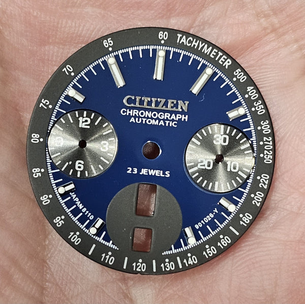 NEW CITIZEN BULLHEAD CHRONOGRAPH BLUE DIAL WATCH BVT00727