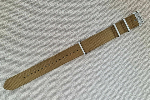 NEW FOR SEIKO MILITARY  STRAP NYLON BAND 22mm 6309 7040 SKX007 7002 KHAKI KTO22