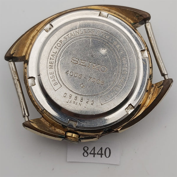 PROJECT FIX SEIKO BELLMATIC 4006 MENS AUTO DAY DATE GOLD WATCH 098822 EU SHIP