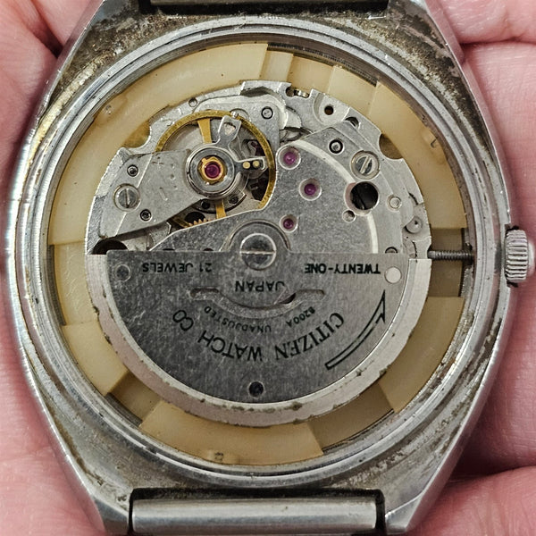 PROJECT TO FIX VINTAGE CITIZEN CRYSTAL 7 MENS SS DAY DATE 40mm WATCH BVT06630