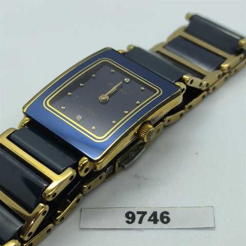 PROJECT TO FIX RADO DIASTAR BLUE GOLD DATE EU SHIP LADIES WATCH BVT09746