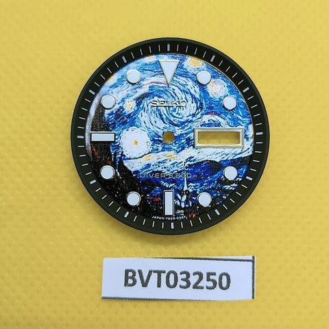 SEIKO VAN GOGH STARRY NIGHT 7S26 0020 SKX007 MOD DIAL MINUTE TRACK WATCH 3250