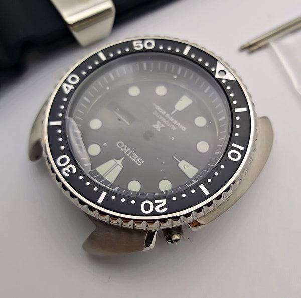 NEW AF SEIKO TURTLE SRP777 BLACK KIT CASE BEZEL GLASS CROWN STRAP DIAL HANDS