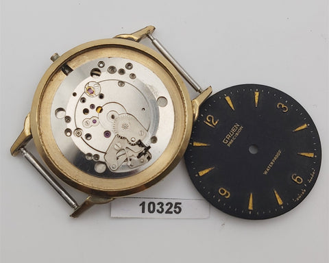 PROJECT TO FIX GRUEN ROUND ARROWHEAD DIAL MENS MANUAL WIND GOLD WATCH 10325
