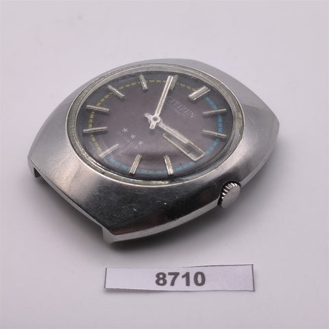 PROJECT FIX CITIZEN CUSHION 61-9094 SS CASE AUTO DAY DATE WATCH 8710
