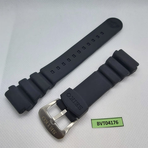 NEW FOR SEIKO RUBBER STRAP BLACK FLAT SOFT Z22 BAND 6309 6306 7548 7002 BVT04176