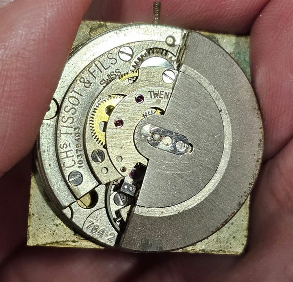 USED VINTAGE TISSOT AUTOMATIC WIND MOVEMENT DIAL DATE WATCH KIT 10247
