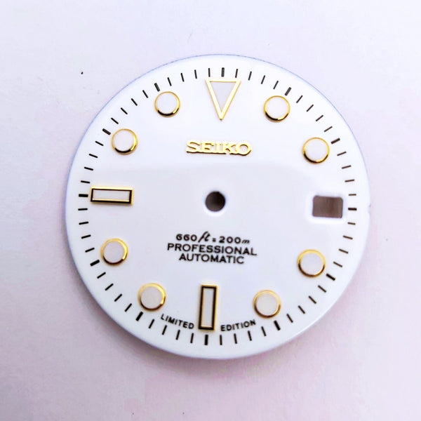NEW AF SEIKO LEX SUBMARINE WHITE GOLD SS KIT CASE BEZEL GLASS CROWN STRAP DIAL