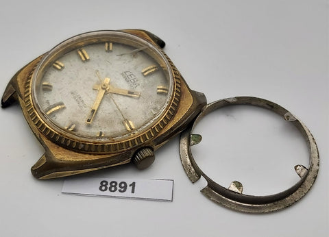 VINTAGE TO FIX OR FOR PARTS CEBA MENS MANUAL WIND MOVEMENT WATCH 8891