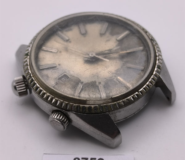 PROJECT TO FIX CITIZEN ALARM PARAWATER 63 7092 COIN RIMMED THICK LUGS DATE WATCH