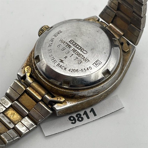 PROJECT TO FIX SEIKO 4206 5540 LADIES GOLD AUTOMATIC DAY DATE WATCH 9811