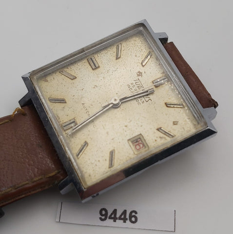 PROJECT TO FIX TUGARIS SILVER DIAL AUTOMATIC CUSHION EU SHIP MENS 9446 WATCH
