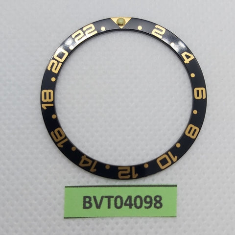 SEIKO BLACK GOLD INSERT RAISED PIP GMT 7S26 0020 SKX007 7002 6309 7040 BVT04098