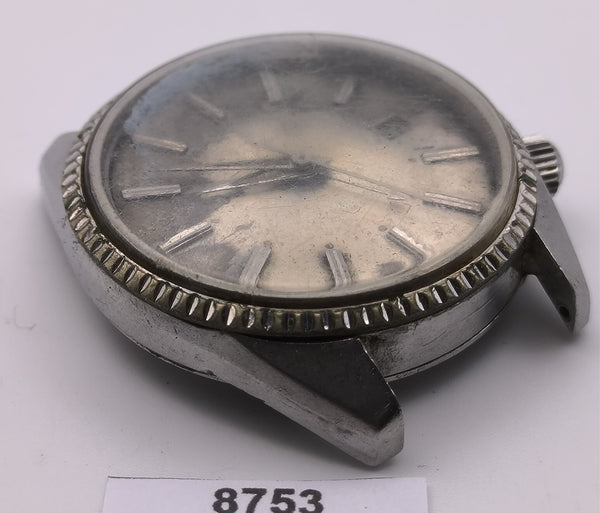 PROJECT TO FIX CITIZEN ALARM PARAWATER 63 7092 COIN RIMMED THICK LUGS DATE WATCH