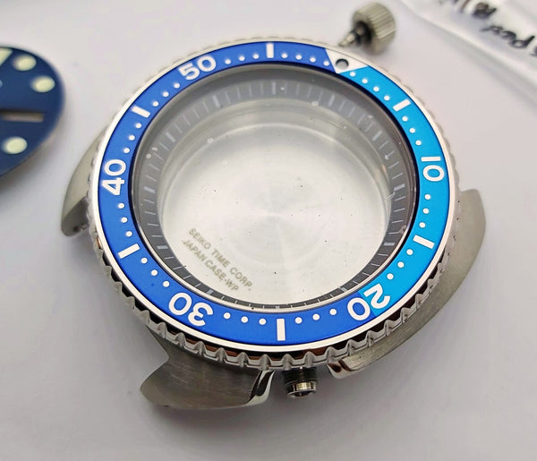 NEW AF SEIKO TURTLE BLUE CASE BEZEL GLASS CROWN SOLID STRAP DIAL HANDS SRP777
