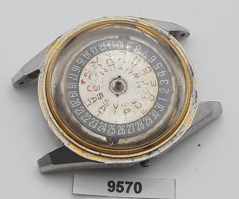 PROJECT TO FIX RADO ROUND AUTOMATIC DAY DATE THICK LUGS EU SHIP MENS WATCH 9570