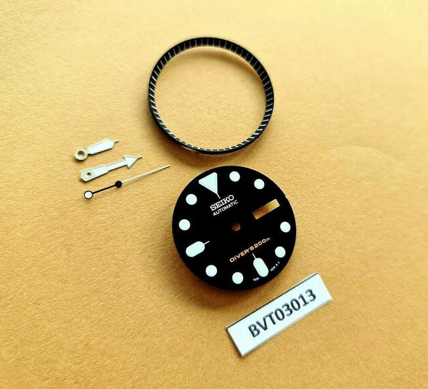 NEW SEIKO BLACK DIAL HANDS MINUTE TRACK SET FOR 7S26 0020 SKX007 WATCH BVT03013