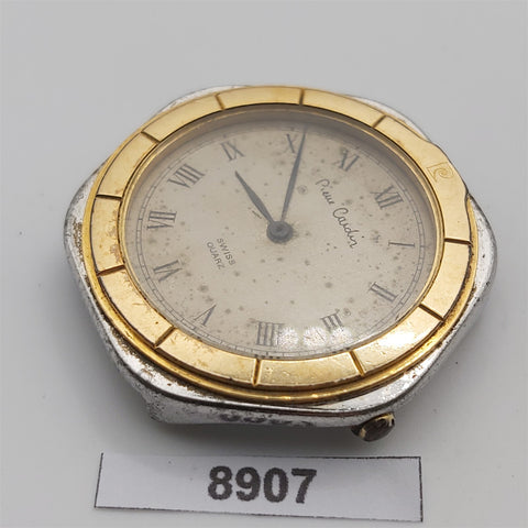 PROJECT TO FIX PIERRE CARDIN ROMAN DIAL MIDSIZE GOLD SS UNISEX WATCH 8907