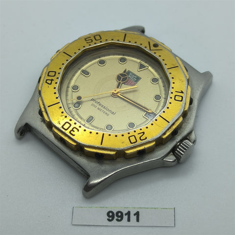 PROJECT FIX VINTAGE TAG HEUER 3000 SERIES MENS QUARTZ DATE GOLD SS WATCH BVT9911