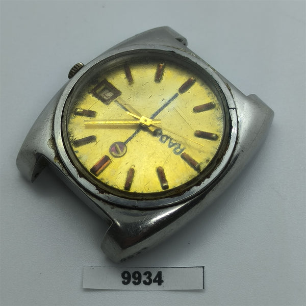 PROJECT TO FIX RADO THICK LUGS AUTOMATIC DATE EU SHIP MENS SS WATCH 9934