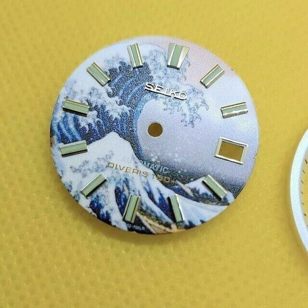 NEW SEIKO GREAT WAVE KANAGAWA 7002 7000 NEW MOD DIAL MINUTE TRACK WATCH BVT03253