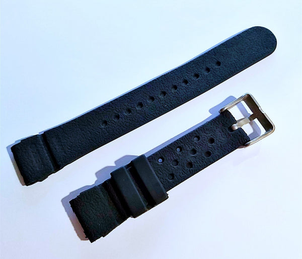 NEW SEIKO BLACK RUBBER STRAP FLAT Z20 BAND 20mm 4205 7S26 0030 0050 SKX013 WATCH