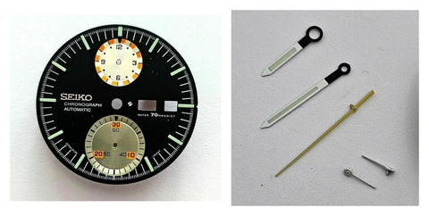 NEW SEIKO 6138 0011 UFO DIAL & HANDS KIT 70m VERSION CHRONOGRAPH WATCH BVT08363