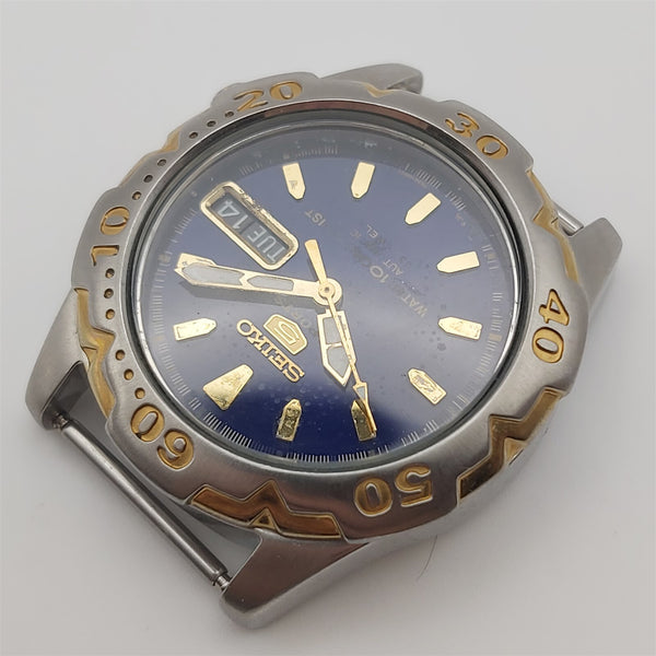 PROJECT TO FIX SEIKO SPORTS 7S36 0230 ROUND AUTO DAY DATE 160595 MENS WATCH