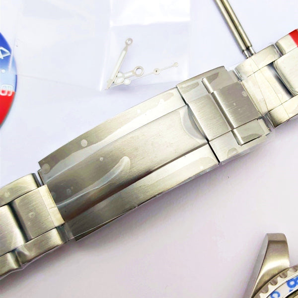 NEW AF SEIKO LEX GMT PEPSI KIT CASE BEZEL GLASS CROWN STRAP DIAL HAND EU SHIP