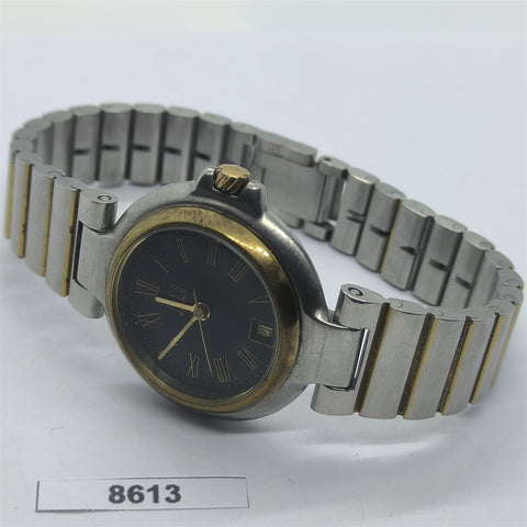 PROJECT TO FIX DUNHILL BLACK DIAL GOLD SS LADIES DRESS WATCH EU SHIP 8613