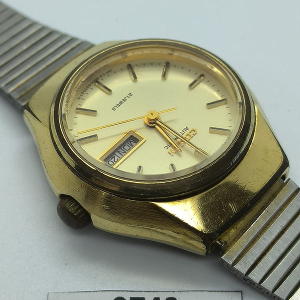 PROJECT TO FIX VINTAGE CITIZEN HOODED CASE LADIES DAY DATE WATCH EU SHIP 9740