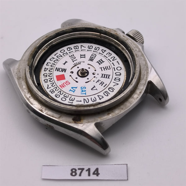 PROJECT SEIKO 7S26 0040 10 BAR MENS AUTOMATIC 095210 DAY DATE SS WATCH