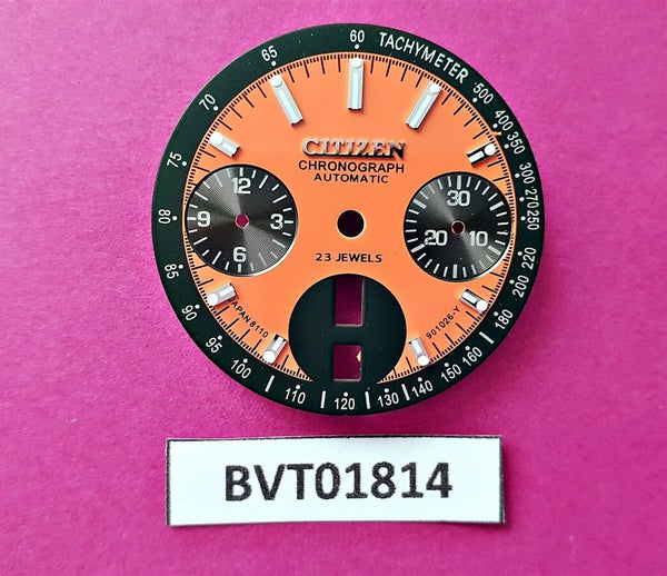 NEW CITIZEN BULLHEAD CHRONOGRAPH ORANGE DIAL WATCH BVT01814