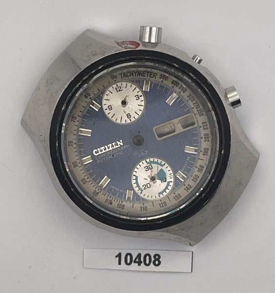 USED RARE VINTAGE CITIZEN CHRONOGRAPH 67-9038 DIAL SS CASE BEZEL COVER BVT010408