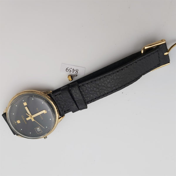 PROJECT TO FIX WITTNAUER GOLD PLATE DATE AUTOMATIC EU SHIP ROUND MENS WATCH