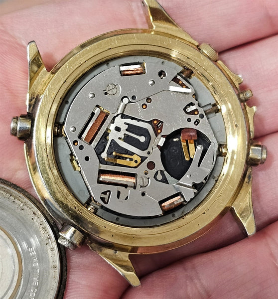 PROJECT TO FIX SEIKO 7T32 6B50 BLACK DIAL CHRONOGRAPH DATE EU SHIP WATCH BVT9569