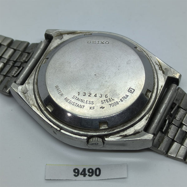 PROJECT TO FIX SEIKO 5 7009 876A MENS SS AUTO DAY DATE WATCH BVT09490