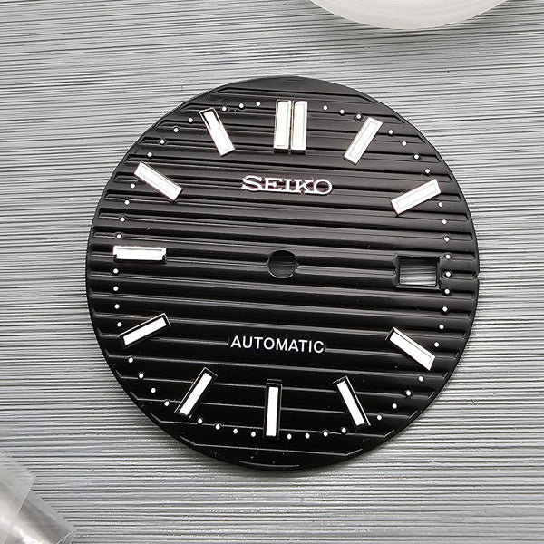 NEW AF SEIKO AQUANAUT MOD BLACK KIT CASE BEZEL GLASS CROWN DIAL HANDS