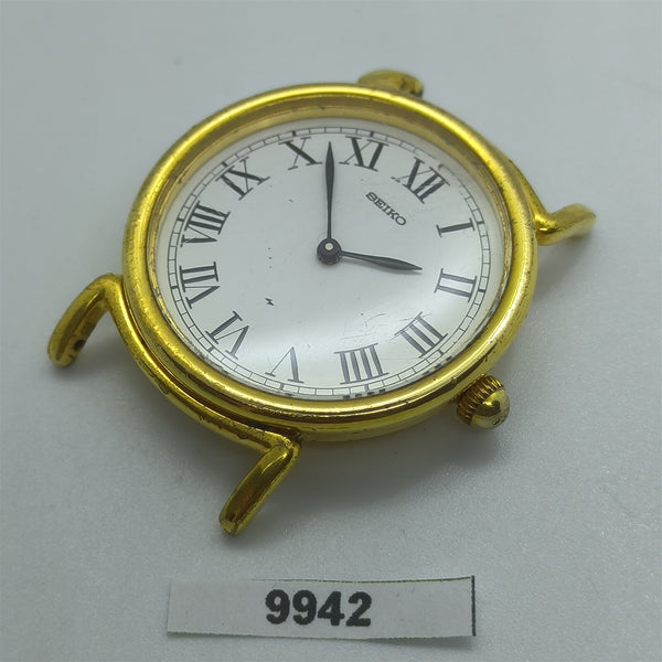PROJECT TO FIX SEIKO 2220 0530 MANUAL WIND MIDSIZE GOLD PLATE ROMAN WATCH 9942