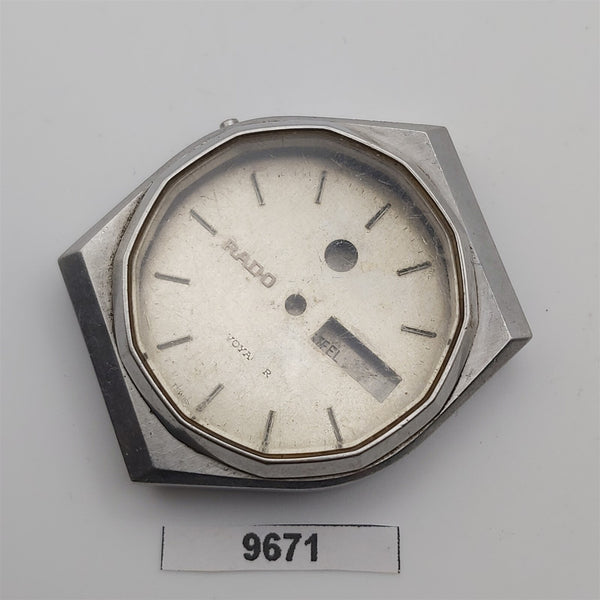 USED VINTAGE MENS RADO BEZEL MIDCASE, DIAL & COVER WATCH KIT BVT09671