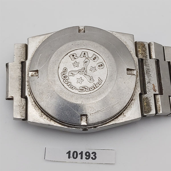 PROJECT TO FIX RADO GOLDEN SABRE FACETED CASE DATE AUTOMATIC MENS WATCH 10193