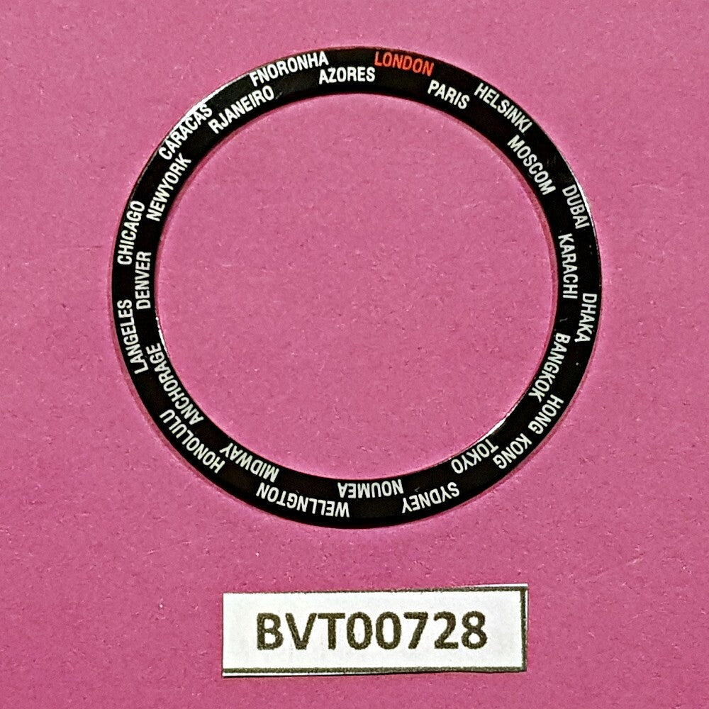 NEW SEIKO WORLD TIME BEZEL INSERT DIVERS WATCH 7002 / 6309 / 7S26 WATCH BVT00728