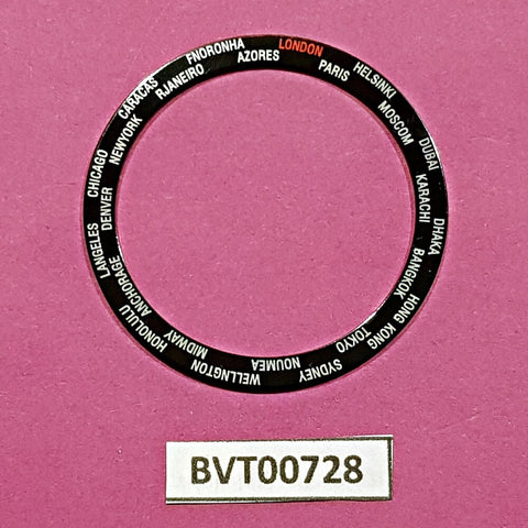 NEW SEIKO WORLD TIME BEZEL INSERT DIVERS WATCH 7002 / 6309 / 7S26 WATCH BVT00728